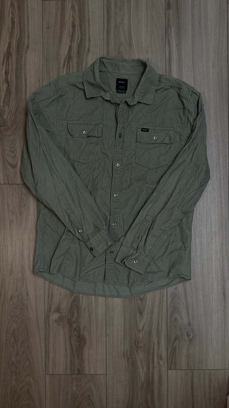 RVCA Freeman Cord Long-Sleeve Button-Up Shirt
